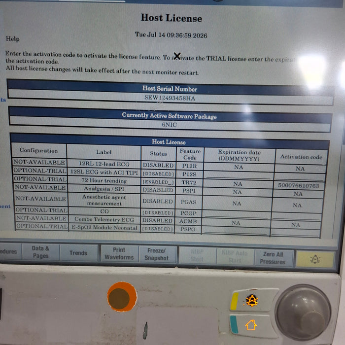 GE Healthcare Carescape B650 Neonatal Care Patient Monitor