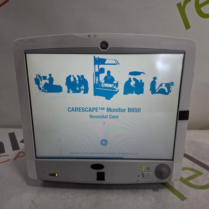 GE Healthcare Carescape B650 Neonatal Care Patient Monitor