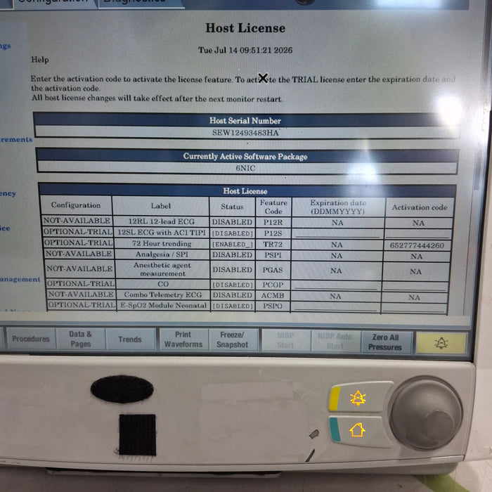 GE Healthcare Carescape B650 Neonatal Care Patient Monitor