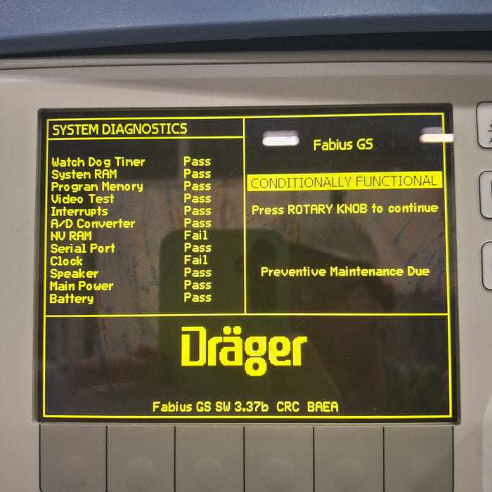 Draeger Medical Fabius GS Premium Anesthesia Machine