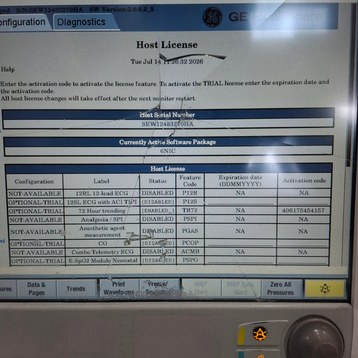 GE Healthcare Carescape B650 Neonatal Care Patient Monitor