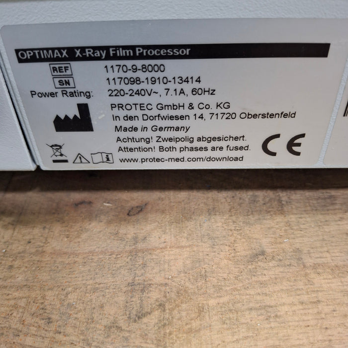 Protec Optimax 1170-9-8000 X-Ray Film Processor