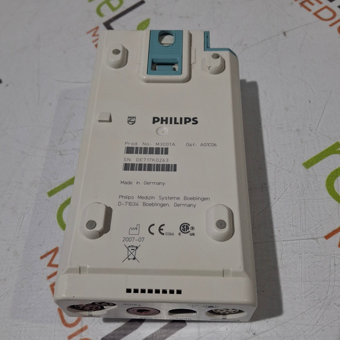 Philips M3001A-A01C06 Fast SpO2, NIBP, ECG, Temp, IBP MMS Module