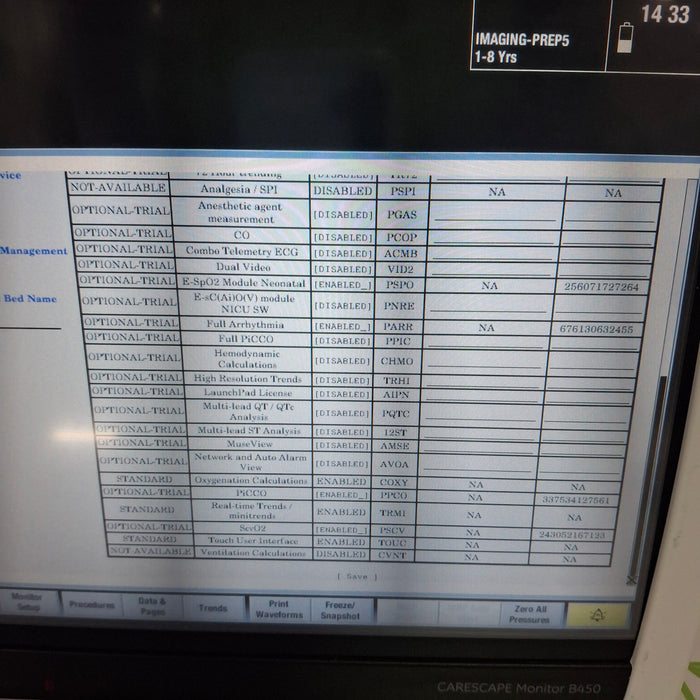 GE Healthcare Carescape B450 Critical Care Patient Monitor