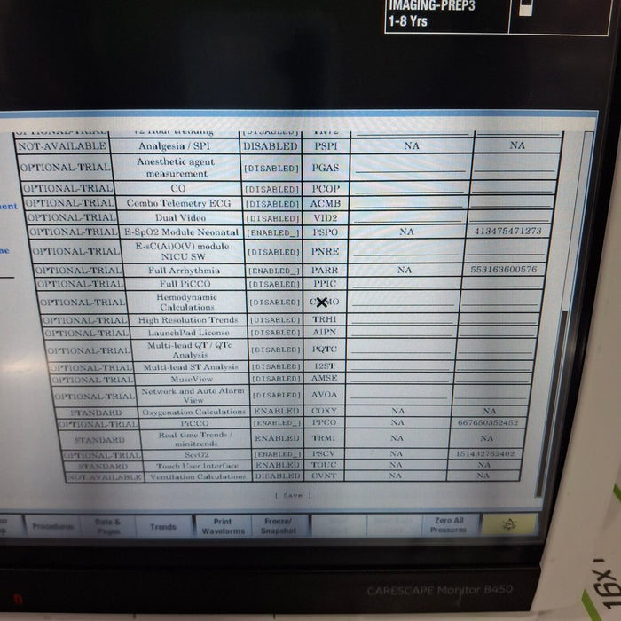 GE Healthcare Carescape B450 Critical Care Patient Monitor