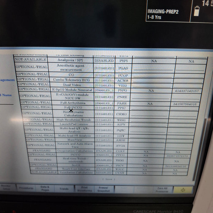 GE Healthcare Carescape B450 Critical Care Patient Monitor