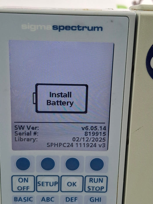 Baxter Sigma Spectrum 6.05.14 without Battery Infusion Pump