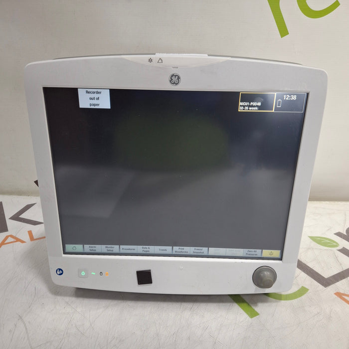 GE Healthcare Carescape B650 Neonatal Care Patient Monitor