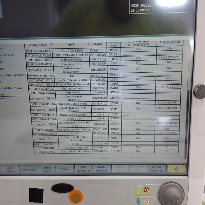 GE Healthcare Carescape B650 Neonatal Care Patient Monitor