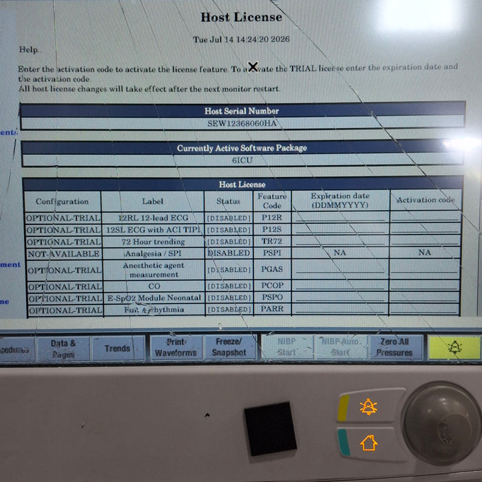 GE Healthcare Carescape B650 Critical Care Patient Monitor