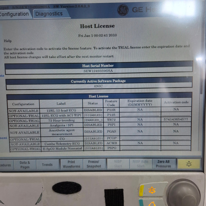 GE Healthcare Carescape B650 Neonatal Care Patient Monitor