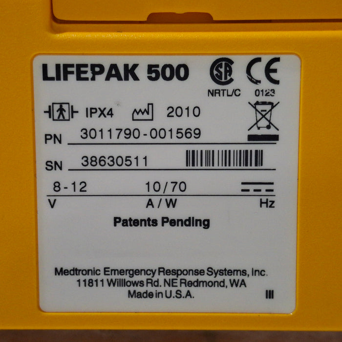 Medtronic Physio Control LifePak 500 AED