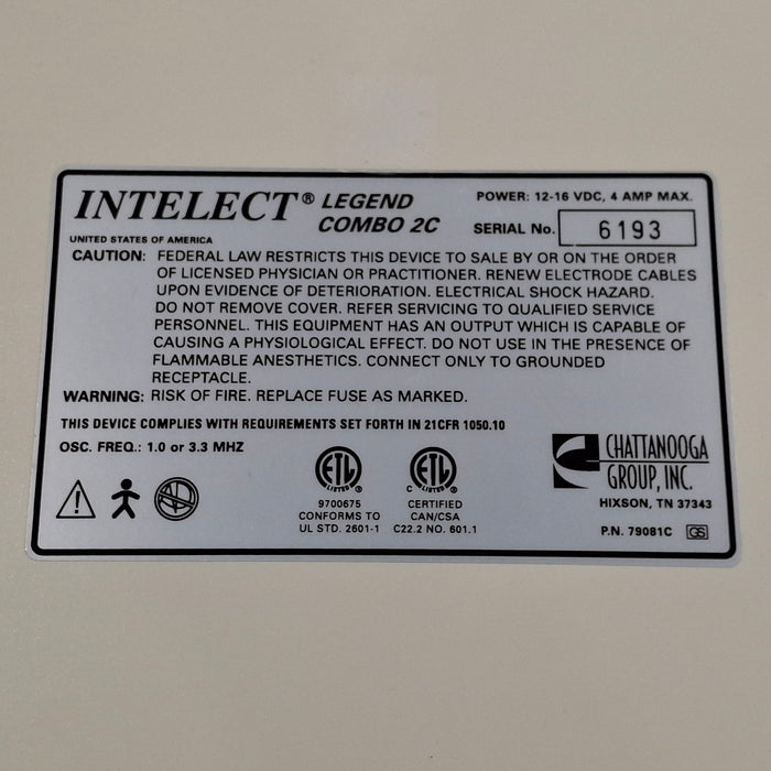 Chattanooga Group Intelect Legend Combo 2C Legend Combo