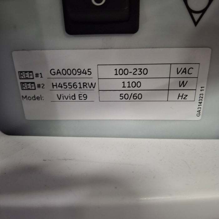 GE Healthcare Vivid E9 Ultrasound
