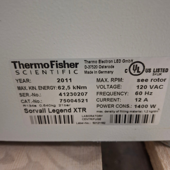 Thermo Scientific Sorvall Legend XTR Centrifuge