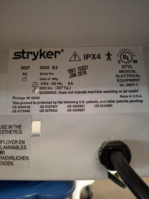 Stryker Secure III 3002 Hospital Bed
