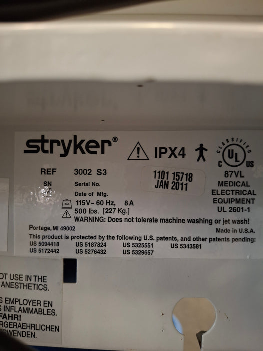 Stryker Secure III 3002 Hospital Bed