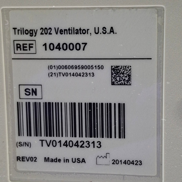 Respironics Trilogy 202 Ventilator