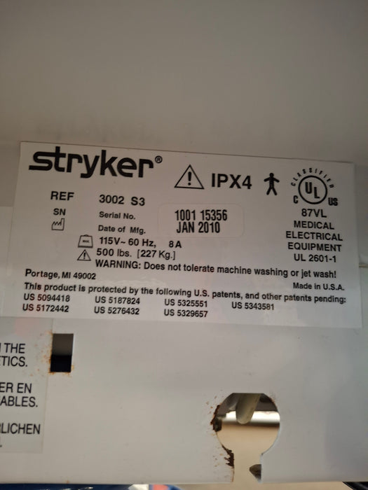 Stryker Secure III 3002 Hospital Bed