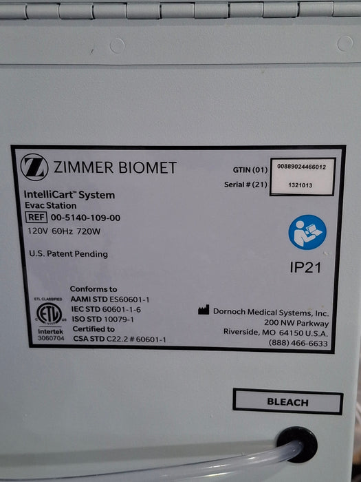 Zimmer Biomet Intellicart System Duo Fluid Cart