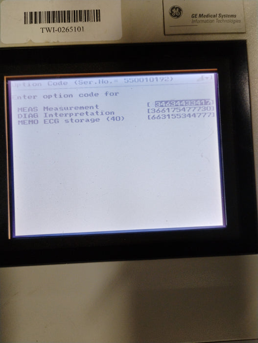 GE Healthcare MAC 1200 ECG