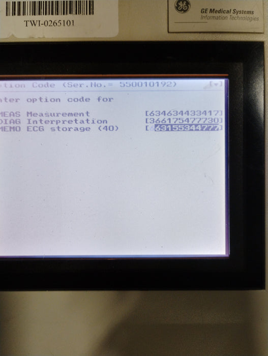 GE Healthcare MAC 1200 ECG