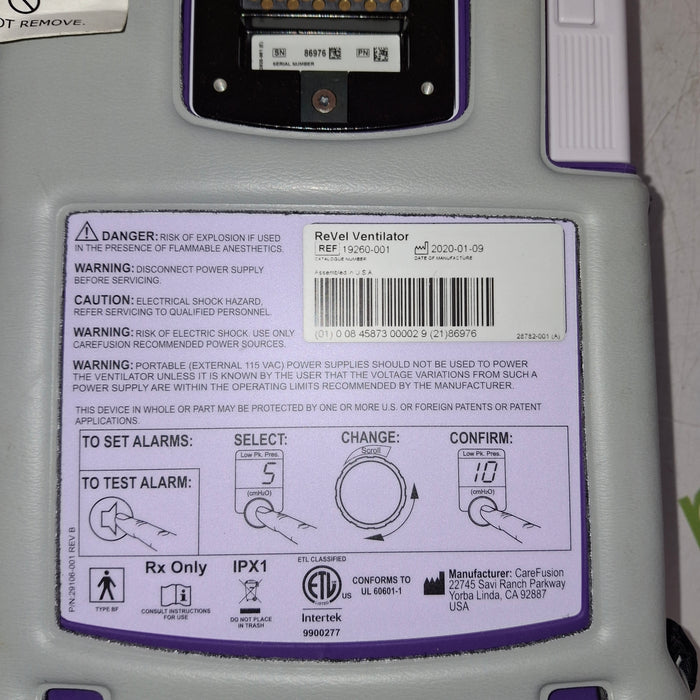 CareFusion Revel Transport Ventilator