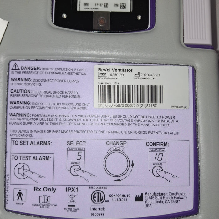 CareFusion Revel Transport Ventilator