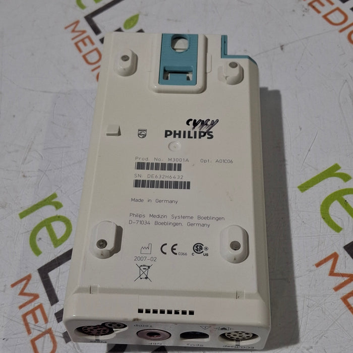 Philips M3001A-A01C06 Fast SpO2, NIBP, ECG, Temp, IBP MMS Module