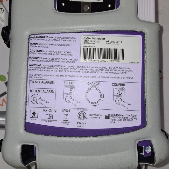 CareFusion Revel Transport Ventilator