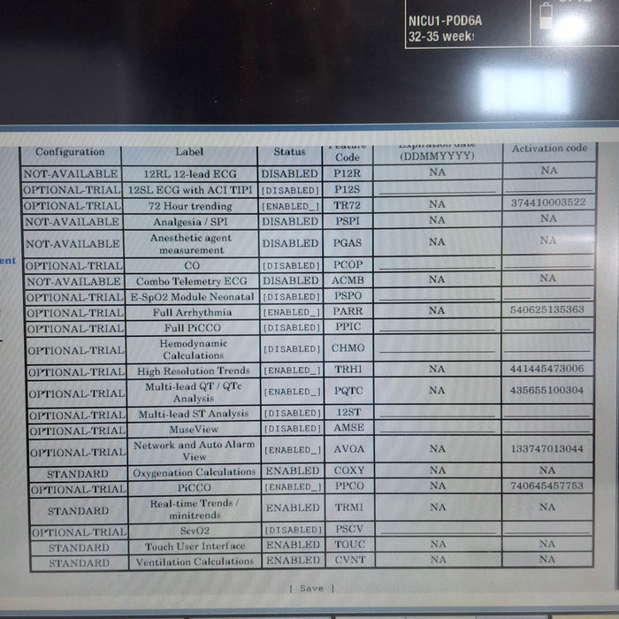 GE Healthcare Carescape B650 Neonatal Care Patient Monitor