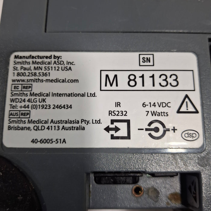 Smiths Medical Medfusion 3500 Version 6 Syringe Infusion Pump