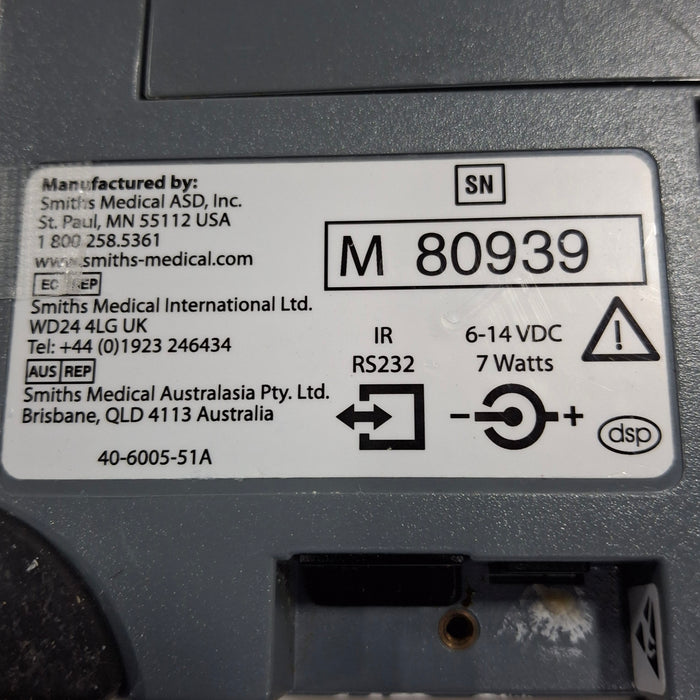 Smiths Medical Medfusion 3500 Version 6 Syringe Infusion Pump