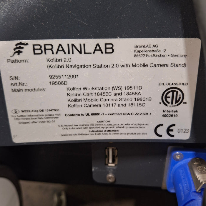 Brainlab, Inc. Brainlab, Inc. Kolibri 2.0 Surgical Navigation System Surgical Equipment reLink Online