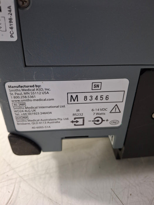 Smiths Medical Medfusion 3500 Version 6 Syringe Infusion Pump