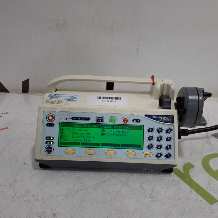 Smiths Medical Medfusion 3500 Version 6 Syringe Infusion Pump