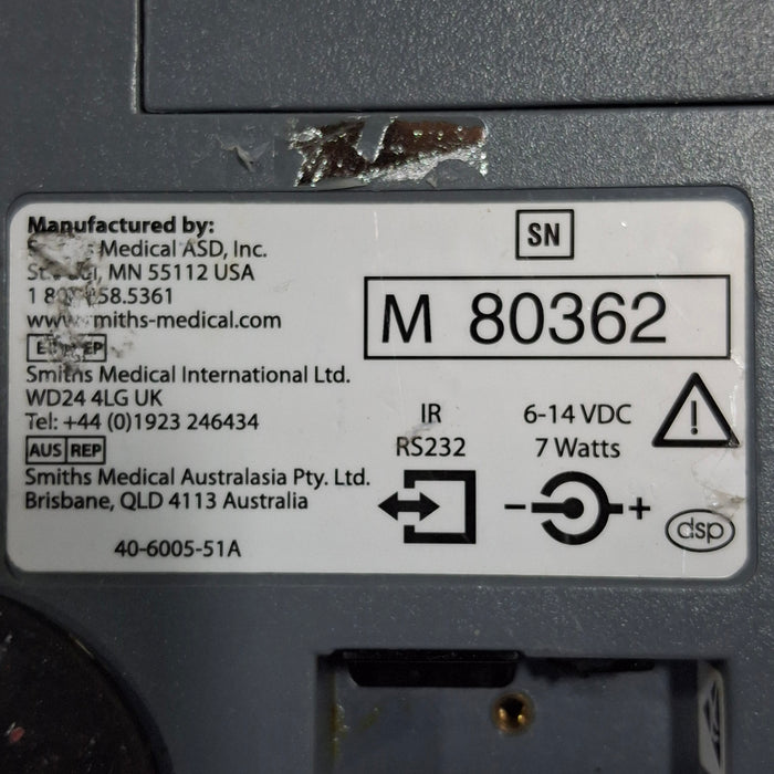 Smiths Medical Medfusion 3500 Version 6 Syringe Infusion Pump