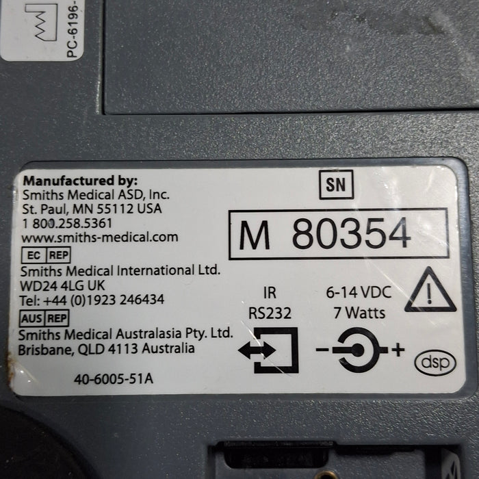 Smiths Medical Medfusion 3500 Version 6 Syringe Infusion Pump
