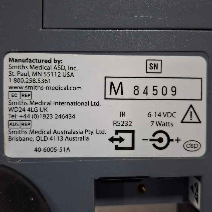 Smiths Medical Medfusion 3500 Version 6 Syringe Infusion Pump