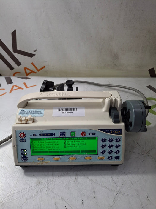 Smiths Medical Medfusion 3500 Version 6 Syringe Infusion Pump