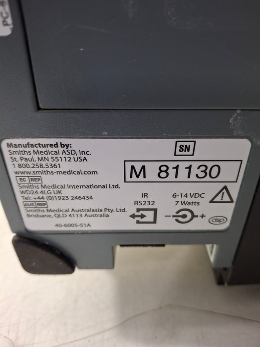 Smiths Medical Medfusion 3500 Version 6 Syringe Infusion Pump