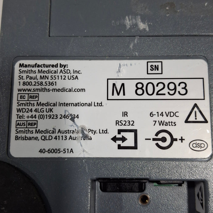 Smiths Medical Medfusion 3500 Version 6 Syringe Infusion Pump