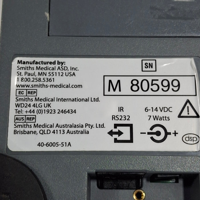 Smiths Medical Medfusion 3500 Version 6 Syringe Infusion Pump