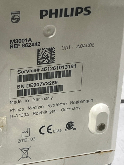 Philips M3001A-A04C06 OxiMax SpO2, NIBP, ECG, Temp, IBP MMS Module