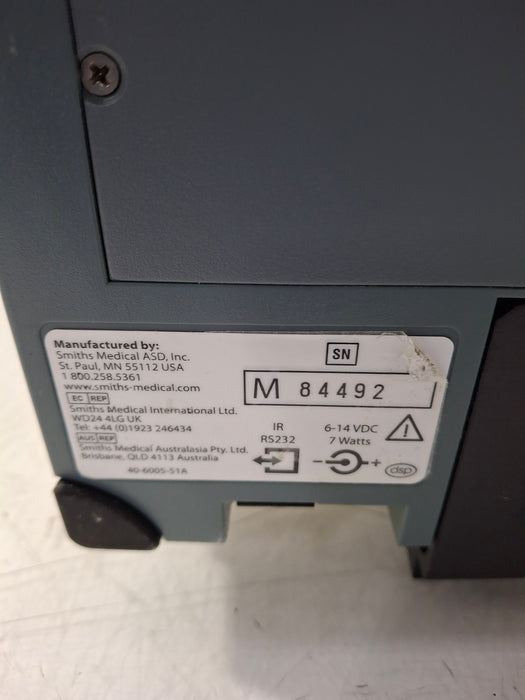 Smiths Medical Medfusion 3500 Version 6 Syringe Infusion Pump