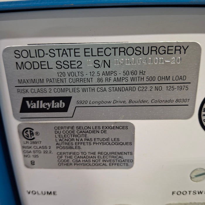 Valleylab SSE2-L Solid State Electrosurgery Unit