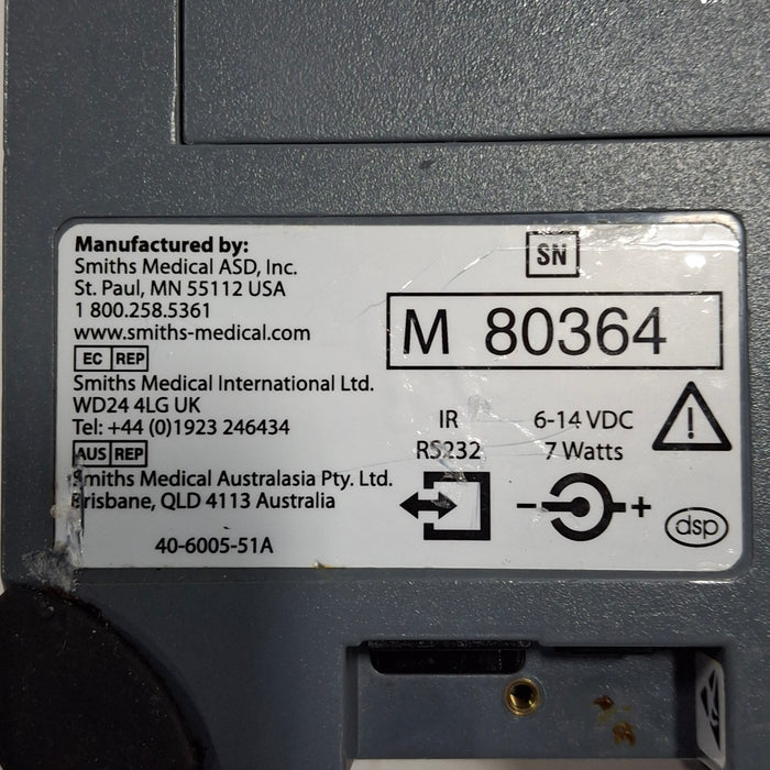 Smiths Medical Medfusion 3500 Version 6 Syringe Infusion Pump