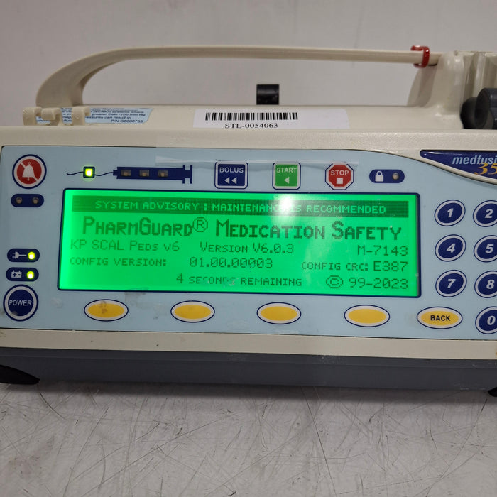 Smiths Medical Medfusion 3500 Version 6 Syringe Infusion Pump