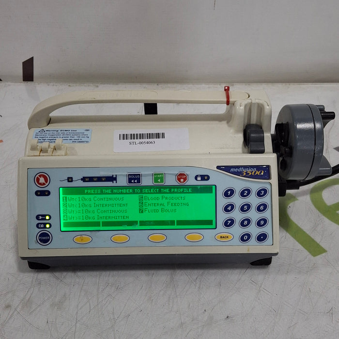 Smiths Medical Medfusion 3500 Version 6 Syringe Infusion Pump