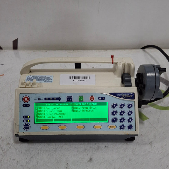 Smiths Medical Medfusion 3500 Version 6 Syringe Infusion Pump